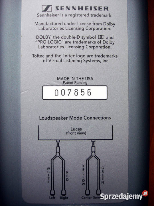 Sennheiser Lucas Dolby Pro Logic Decoder Pozostałe Kielce