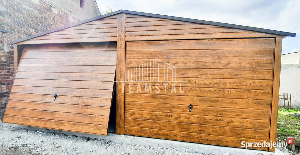 GARAŻ BLASZANY 6m x 7m dwuspad 2x Brama okno Bełchatów