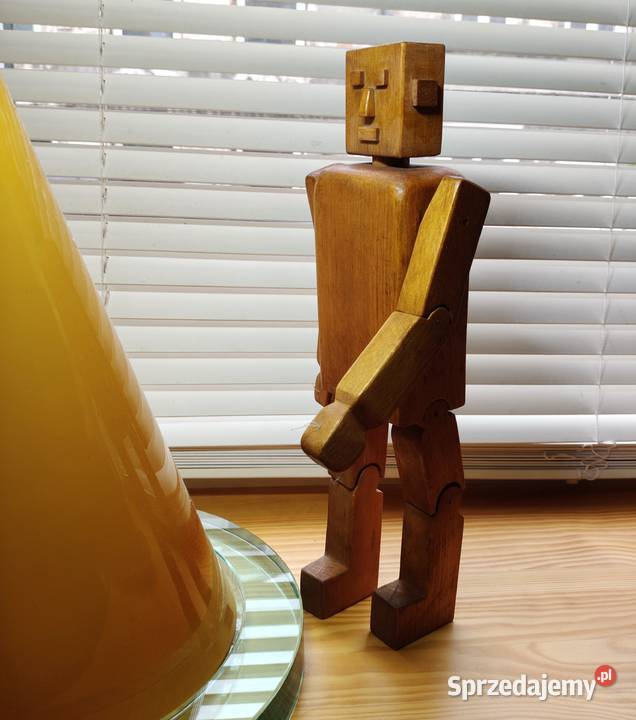 Rzeźba kinetyczna robot 38 MinecraftFolk Art Kalisz