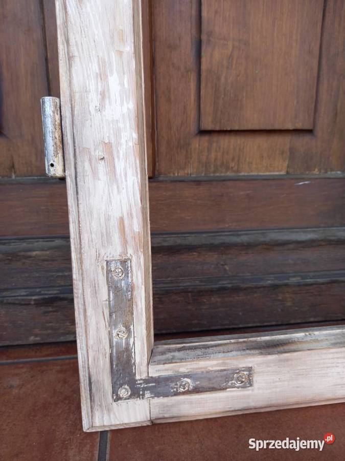 Stare skrzydło okienne ramka okno drewniane PRL Rawicz