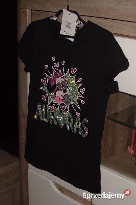 Serca MIKIHolo cyrkonie czarna NOWA bluzeczka Bez wzoru wielkopolskie Rawicz