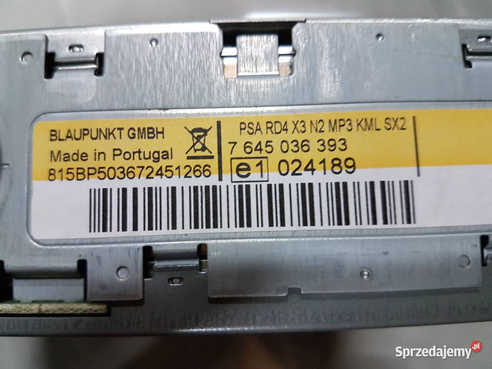 CITROEN C5 RADIO CD MP3 RD4 N2 BLAUPUNKT Turek
