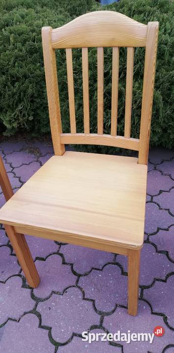 Krzesło krzesła 4 drewniane do stołu proste Sulbiny