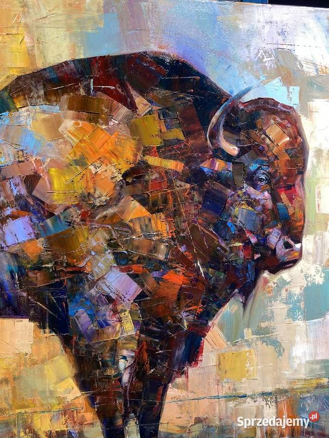 Pitsko Giennadij Żubr 100x80 obraz olejny sprzedam