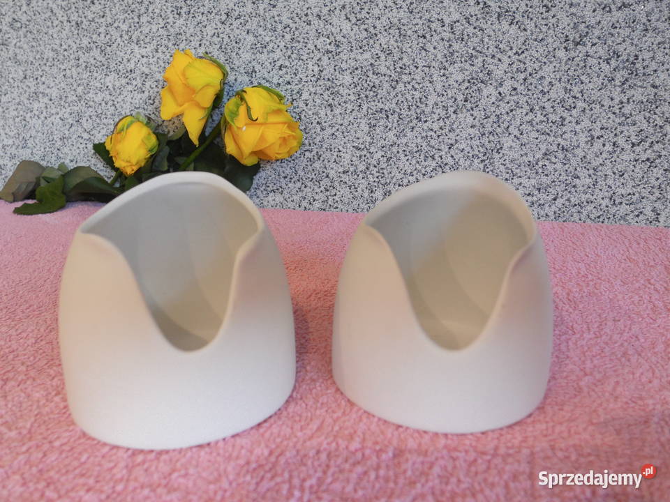 Porcelanowe dwa pojemniki nie szkliwione Porcelana i szkło Raszków