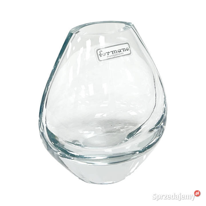 Szklany Wazon ręcznie formowany Minimalistyczny przezroczysty Warszawa sprzedam