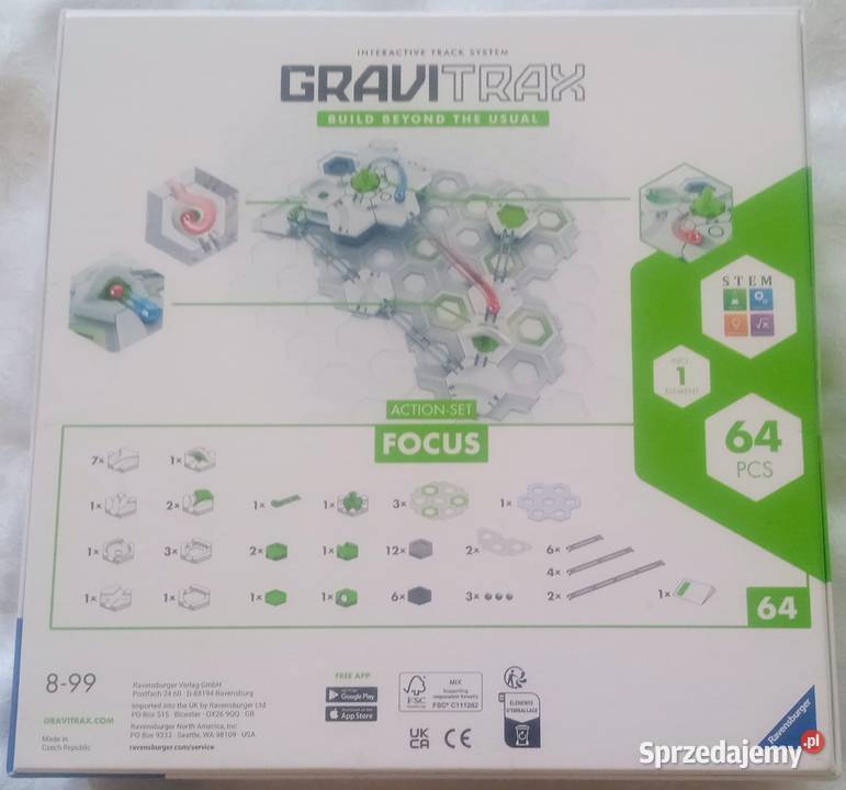 Zestaw GraviTrax Focus 64 elementy konstrukcje Plastik  Giżycko