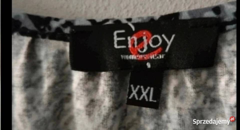 Bluzka wzór jodełkowy krótki rękaw klasyczna podkarpackie