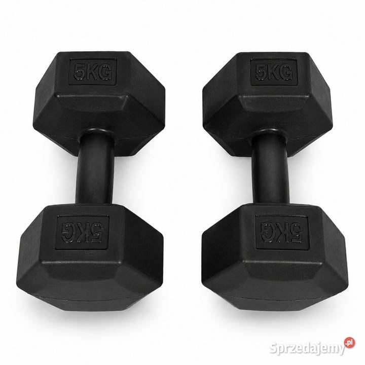 Hantle sześciokątne zestaw 2x5 ciężarki do