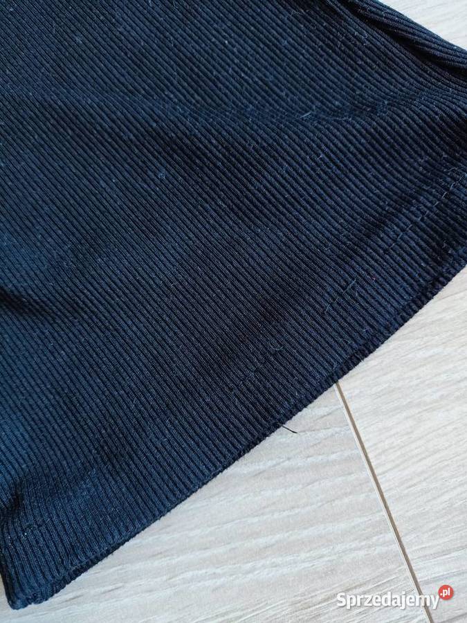 Spodnie dzwony prążkowane dziewczęce czarne Spodnie Płock sprzedam