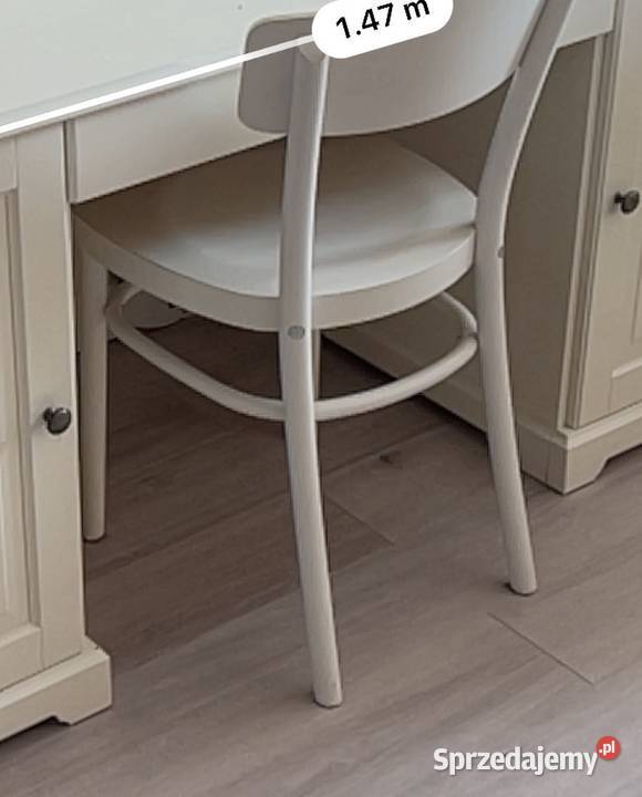 IKEA LIATORP biurko krzesło gięte zestaw biały 147cm mazowieckie