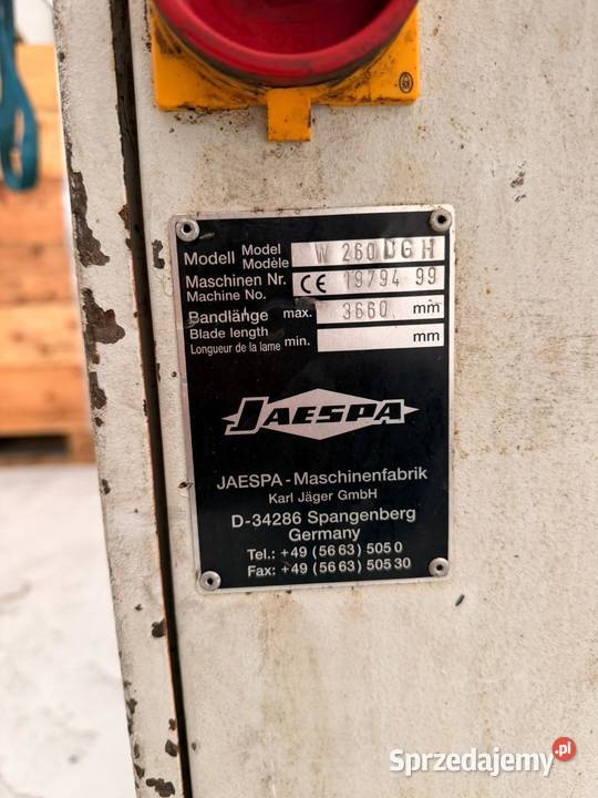 PIŁA TAŚMOWA JAESPA W 260 DGH sprzedam