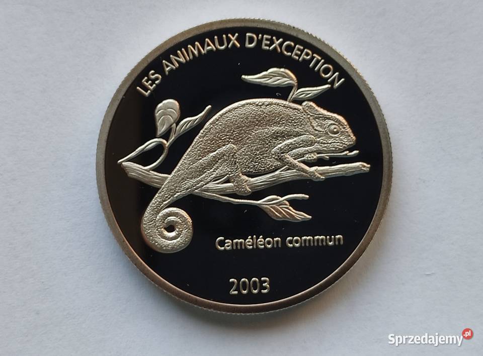 MONETA CONGO 10 FRANCS 2003 KAMELEON Numizmatyka Pruszków sprzedam