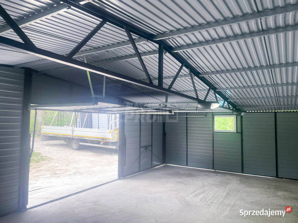 Garaż Blaszany 10x6m wiata 4x6m 2x Brama Uchylna Opole
