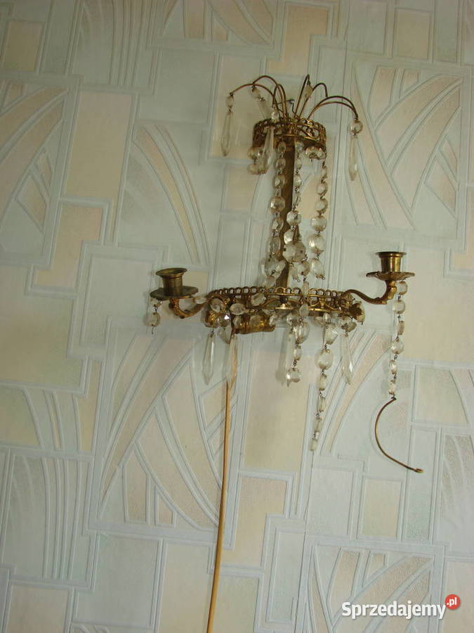 stary mosiężny świecznikkinkiet Pozostałe Pruszcz Gdański