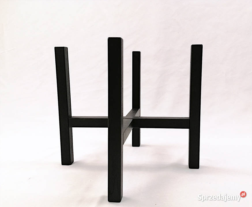 Stojak na kwiaty drewno dębowe 35h30 dąb czarny Pozostałe