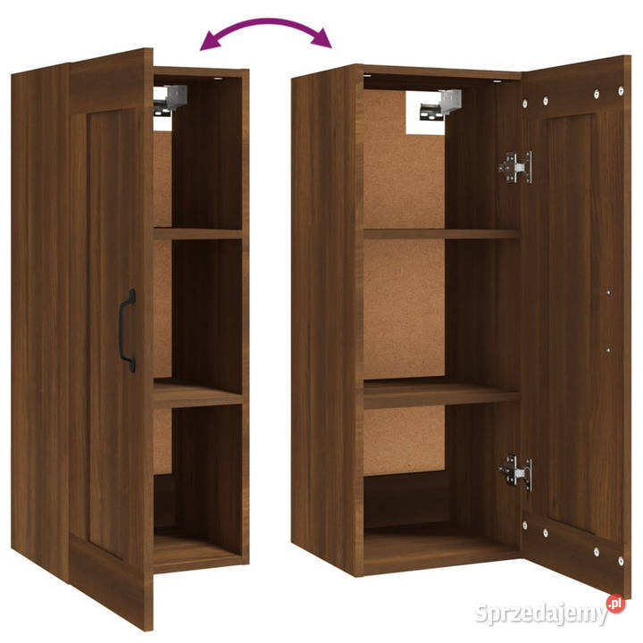 Szafka wisząca brązowy dąb 35x34x90 WM817455 Warszawa