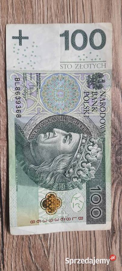 Banknot 100 RADAR BL8639368 Kozienice sprzedam