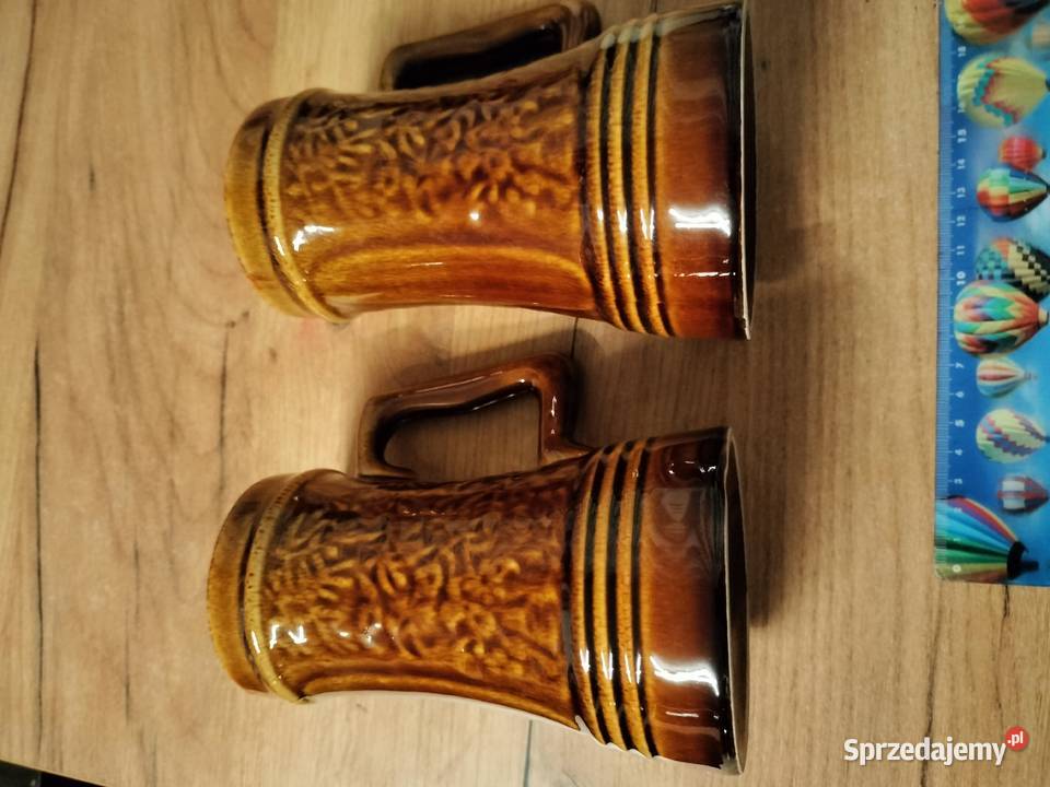 Dwa kufle ceramika Mirostowice prl Choszczno