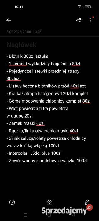 Błotniki czarne tegne części renault Megane 4 mazowieckie