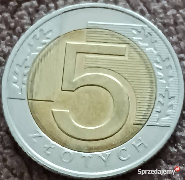 5 Złotych 2025 r przesuniecie napisu ZŁOTYCH Konin