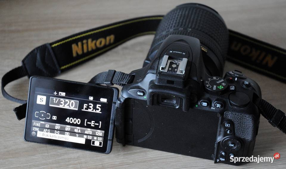 Nikon D5600 z super obiektywem 6 przebiegu Aparaty Gliwice