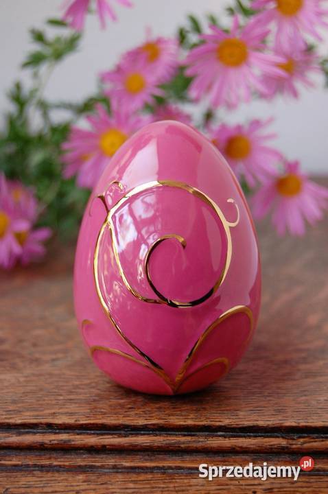 Jajo złocone ceramika Emaux de Longwy Francja sprzedam