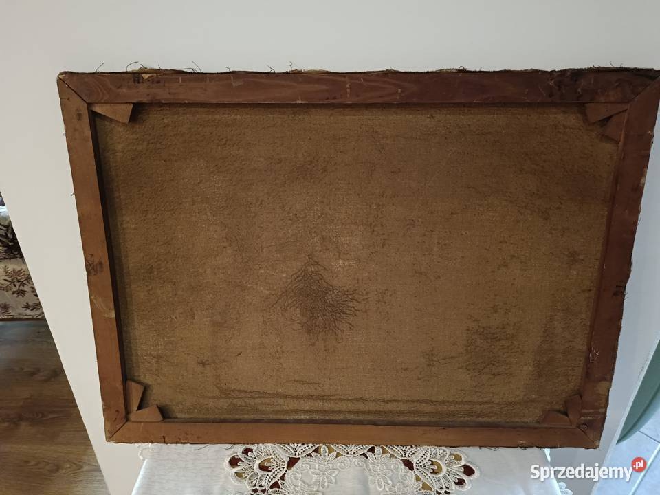 Stary obraz olejny na płótnie 70x50