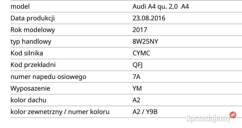 Audi A4B9 SLine Szubin-Wieś