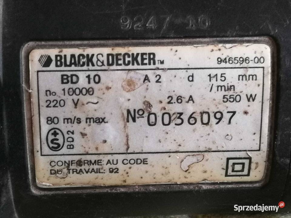 Szlifierka kątowa BlackDecker BD 10 550W Sprawna Szczecin