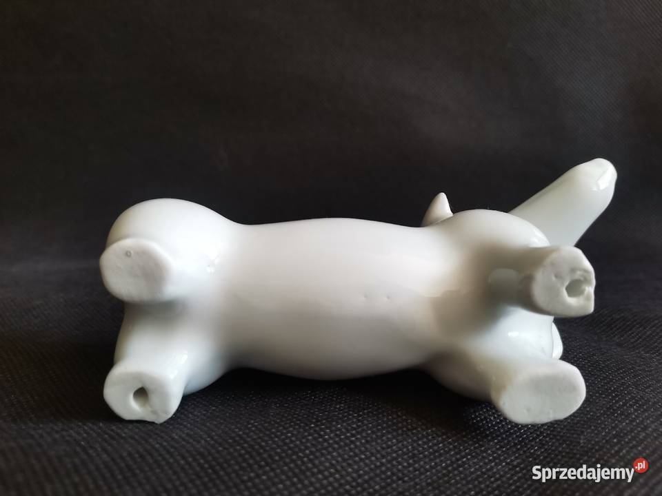 Stara figurka Pies Jamnik porcelana Bogucice PRL Katowice sprzedam