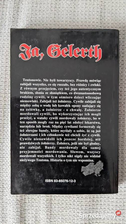 Ja Gelerth autor Władysław Pasikowski miękka Proza i poezja Szczecin