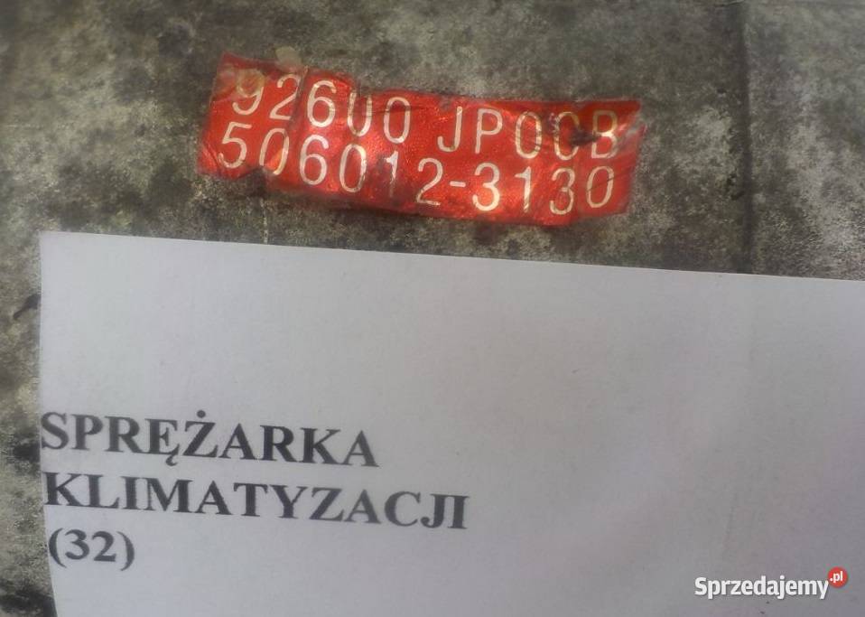 SPRĘŻARKA KLIMATYZACJI NISSAN MAXIMA A35 35 0810 wielkopolskie Nowy Tomyśl