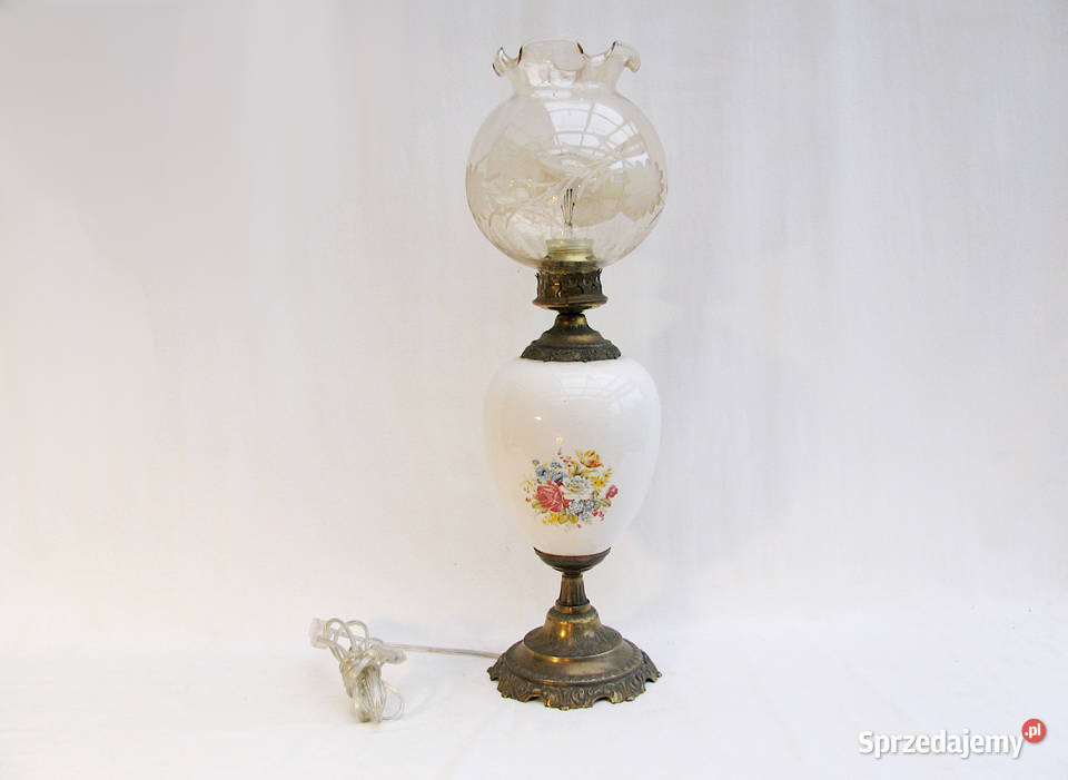 Lampka Duża Ceramiczna Antyk Szczecinek
