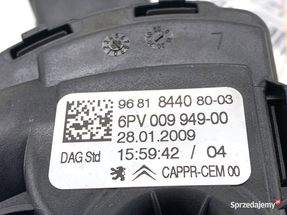 POTENCJOMETR GAZU PEUGEOT 207 9681844080 14 72 podkarpackie