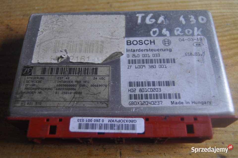 MAN TGA TGX sterownik INTARDERA 0260001033