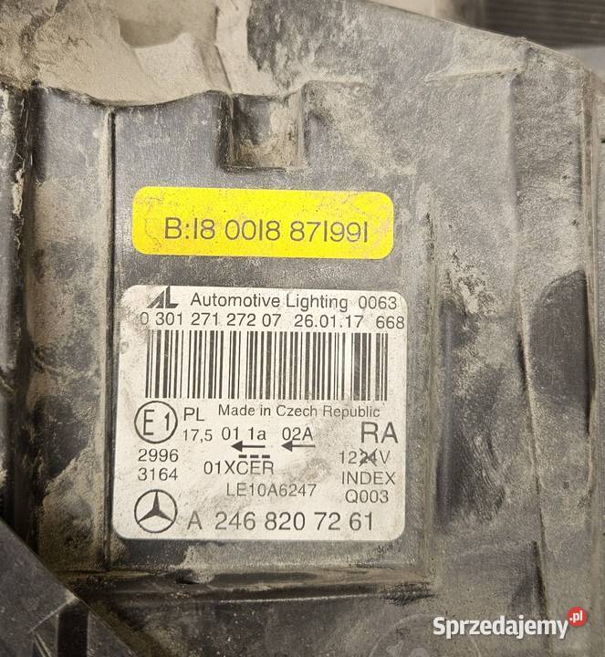 Mercedes Benz W246 lampy przód bixenon komplet podkarpackie Jarosław sprzedam