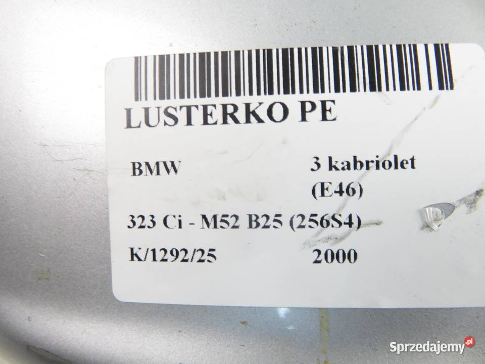 LUSTERKO PRAWE BMW 3 kabriolet E46 3322412 3547