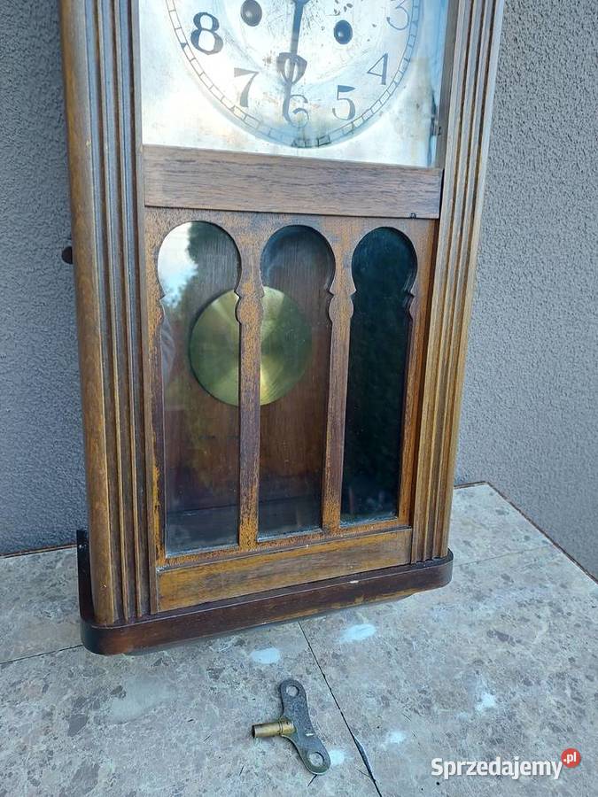 Stary zegar ścienny PHS przedwojenny sprawny Tczew sprzedam