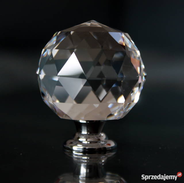 Uchwyty meblowe kryształowe kula 4 4.9cm