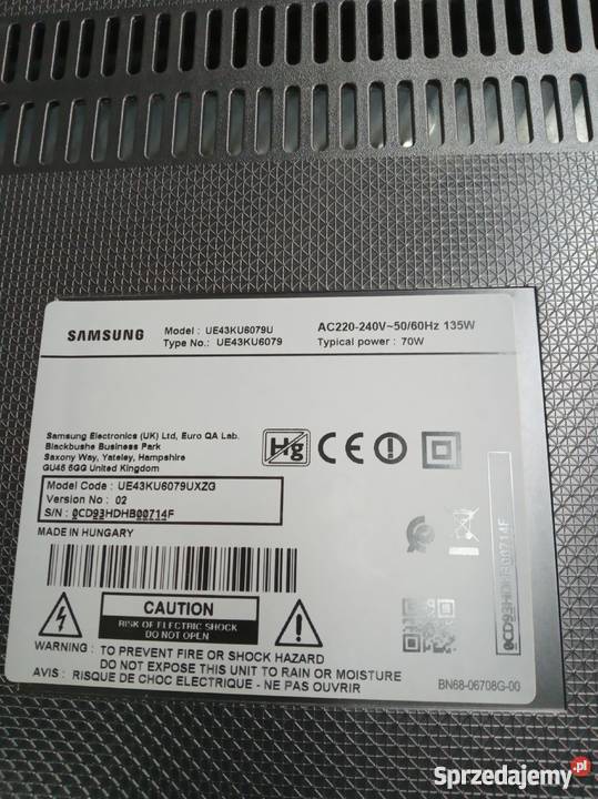 Samsung EU43KU6079U telewizor noga stopa moduly czesci