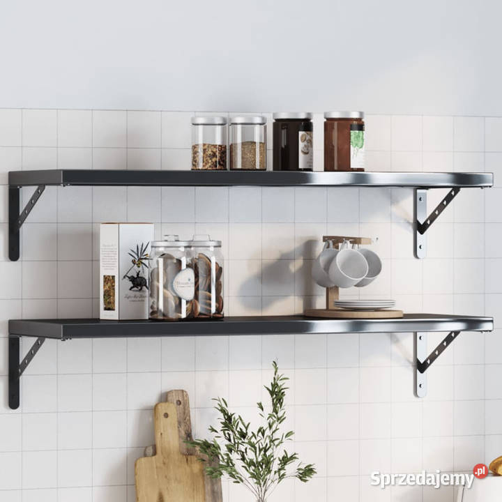 Wsporniki do półek 4 30x25x155 czarna stal mazowieckie Warszawa