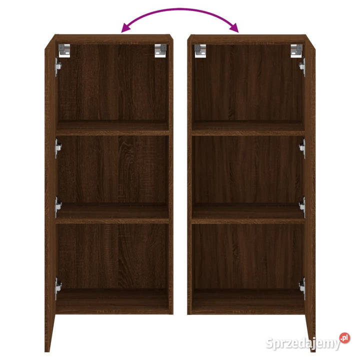 Ścienna szafka TV brązowy dąb 405x30x90 WM836930 Warszawa