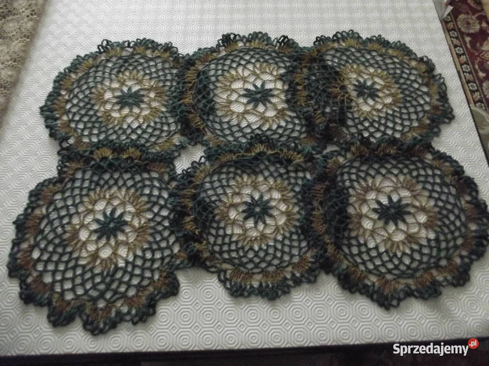 komplet 6 sewetek szydełkowych śr19