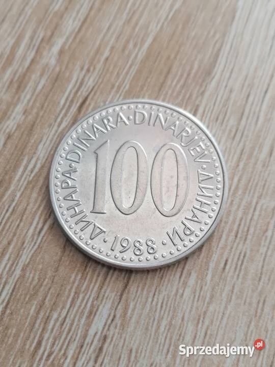moneta 100 dinarów Jugosławia 1988 Częstochowa