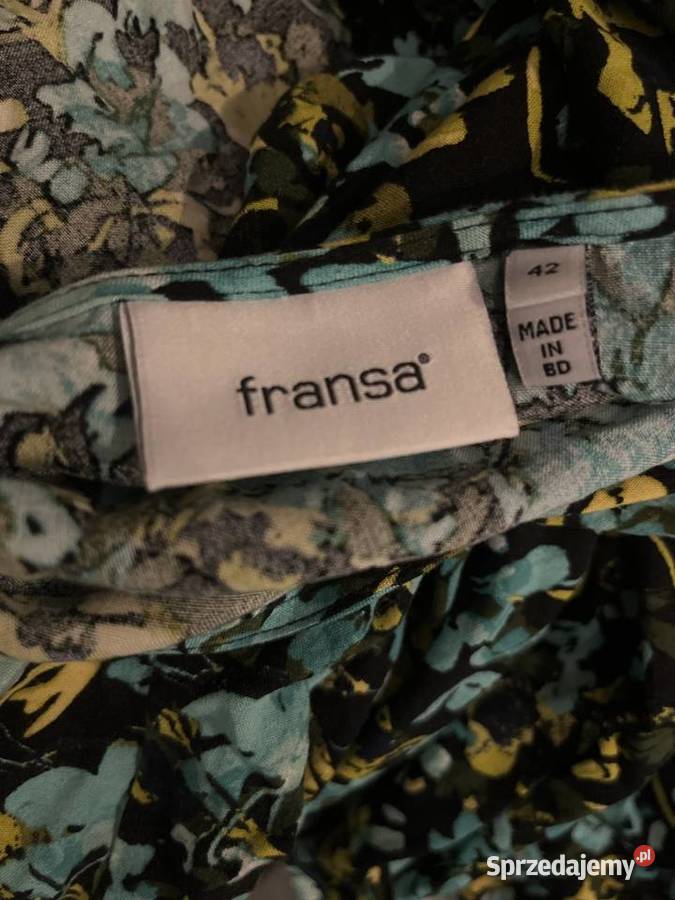 Fransa sukienka modny wzór kwiaty floral viscoza zachodniopomorskie Choszczno