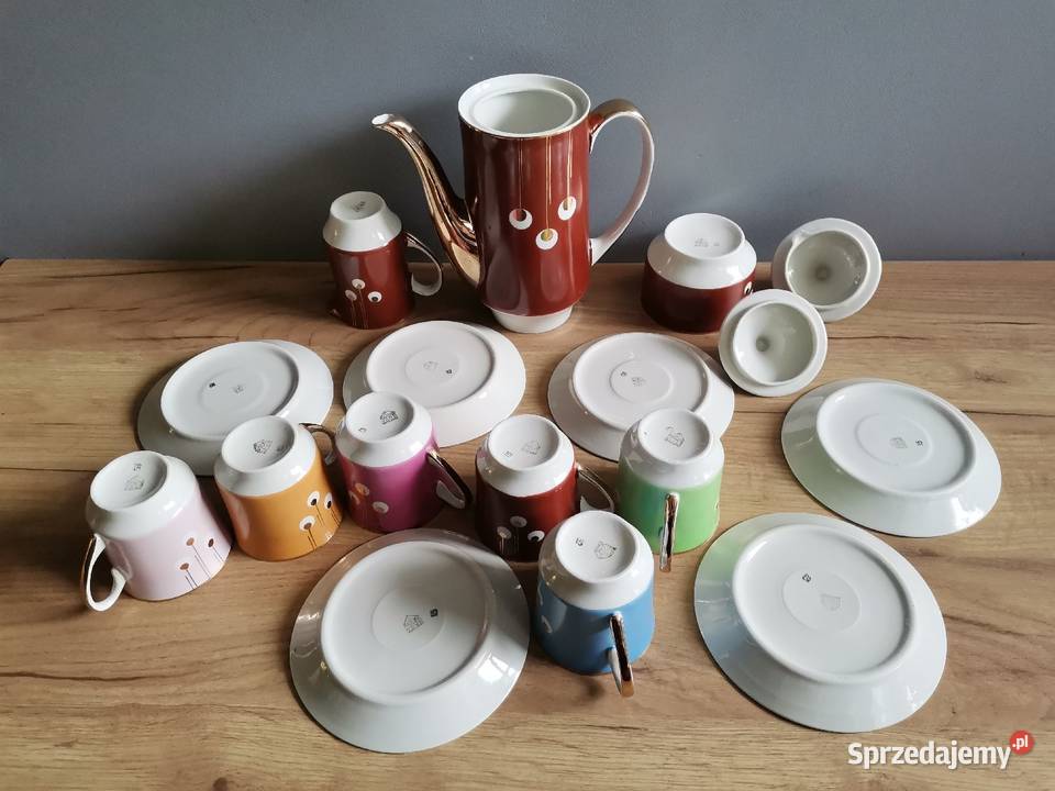 Stary serwis kawowy June Ćmielów W Potacki PRL