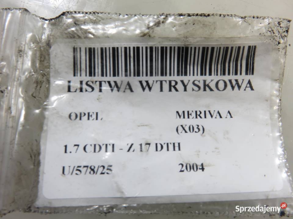 LISTWA WTRYSKOWA OPEL MERIVA A 17 CDTI Z 17 DTH