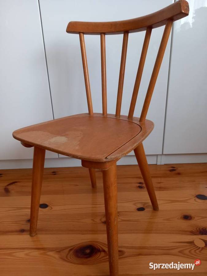 Stare krzesełko dziecięce patyczak PRL vintage Rawicz