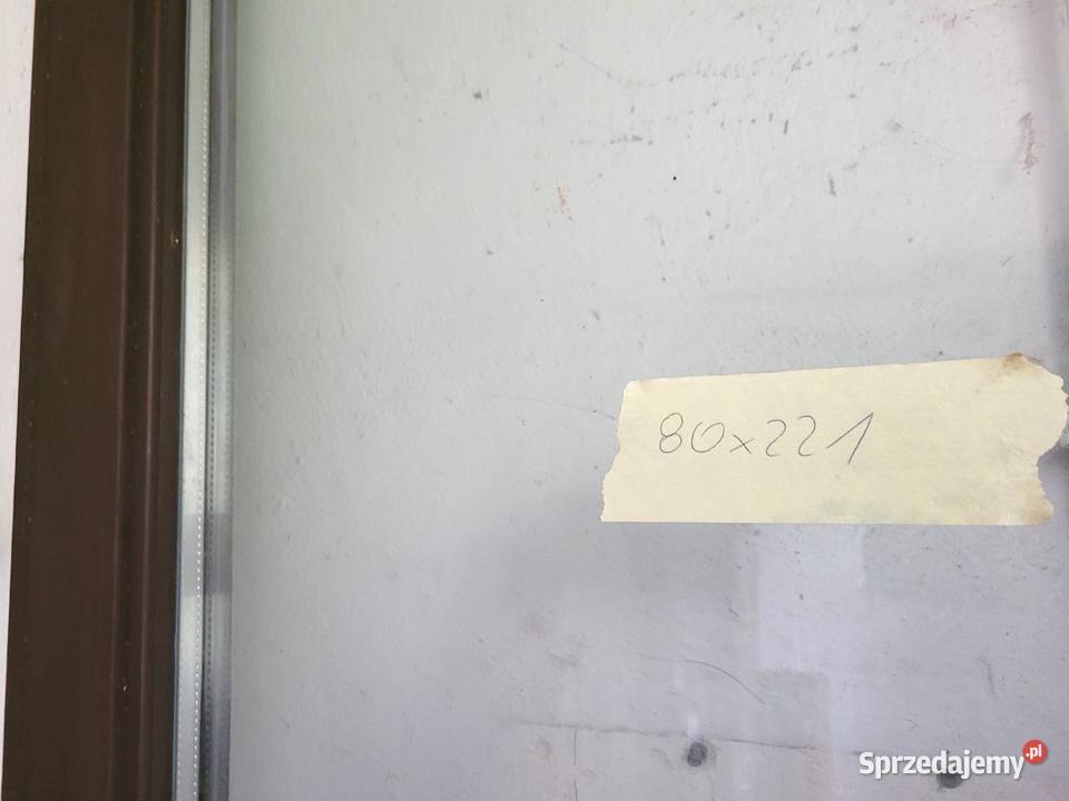 okno drzwi drewniane balkonowe 80x221 opolskie Turawa